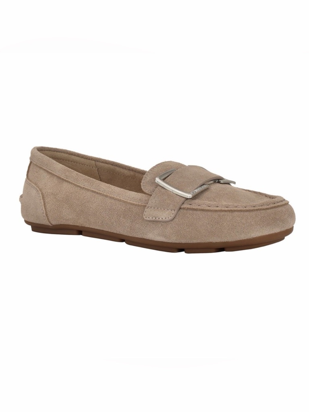 Calvin Klein Taupe Suede Driving Loafer